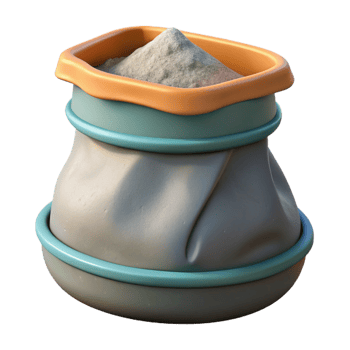 impressive vintage Bag of concrete mix, genuine png