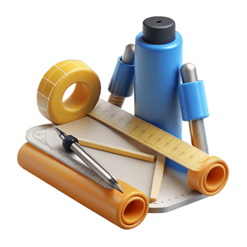 stunning artistic Architectural drawing tools, set, premium png