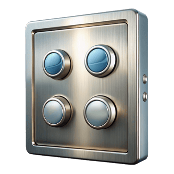 beautiful modern Elevator button panel, stainless steel, original png
