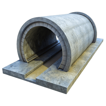beautiful contemporary Tunnel section, concrete, high quality png