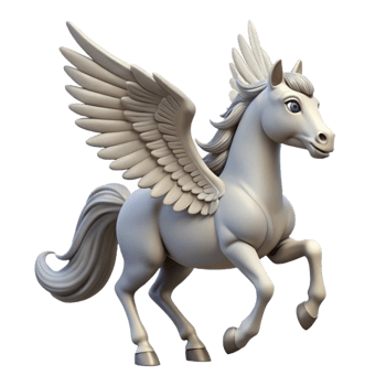wonderful creative A graceful pegasus, wings spread wide original png