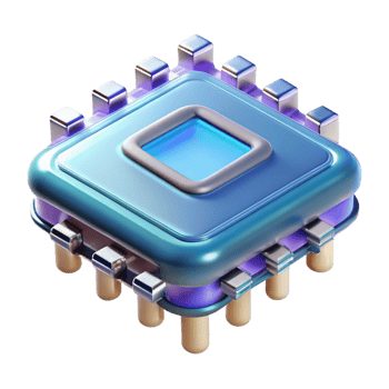 wonderful traditional Quantum computer processor 4K png