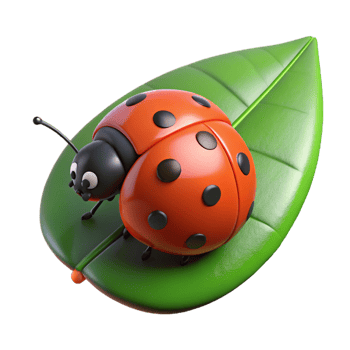 magnificent creative Close-up of ladybug on leaf detailed png