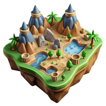 serene modern A detailed, ancient map showing fantastical lands genuine png