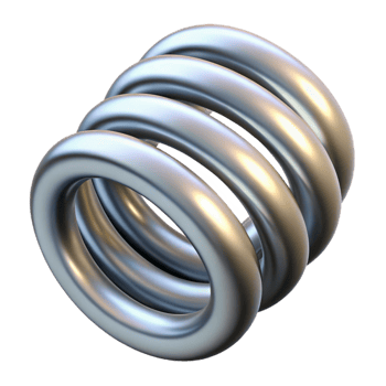 serene traditional A spring, coiled, metal, original png