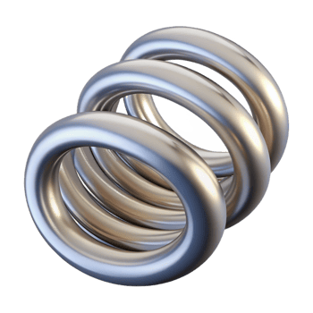 elegant rustic A spring, coiled, metal, authentic png