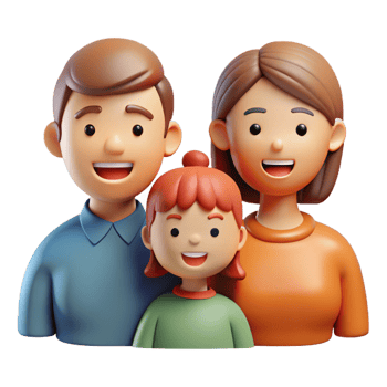 beautiful abstract Happy family portrait - individual members only, high quality png