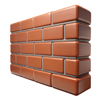 magnificent rustic Brick wall, textured surface, detailed png