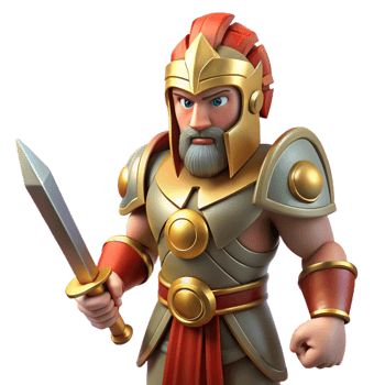 serene abstract Ares, God of War, wearing armor, holding sword 4K png