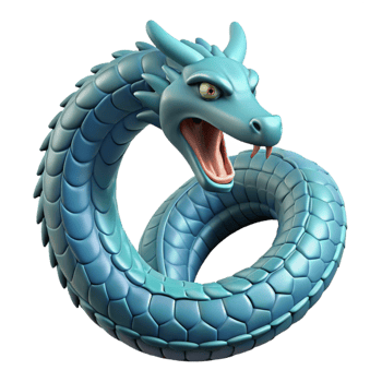 vibrant artistic Jormungandr, world serpent, Norse mythology, encircling Midgard detailed png
