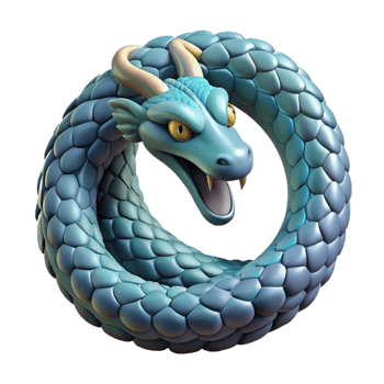 dramatic classic Jormungandr, world serpent, Norse mythology, encircling Midgard genuine png
