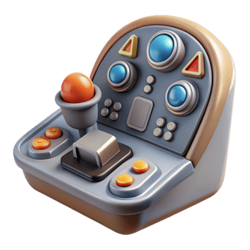 impressive classic Spaceship cockpit control panel, buttons and levers professional png