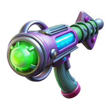 wonderful classic Alien weapon, organic design, glowing energy source professional png