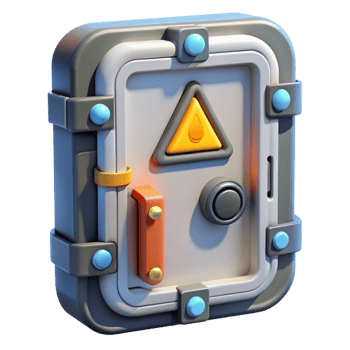 elegant classic Spaceship door, airtight seal, warning lights original png