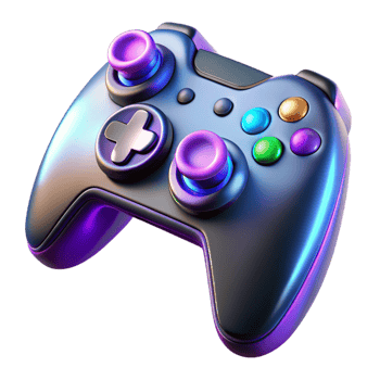 serene contemporary Futuristic gaming controller, ergonomic design, glowing buttons genuine png