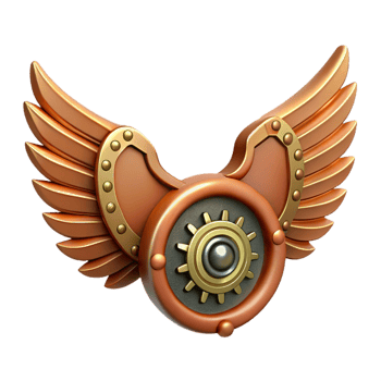 extraordinary artistic Steampunk wings made of clockwork gears and leather membranes professional png