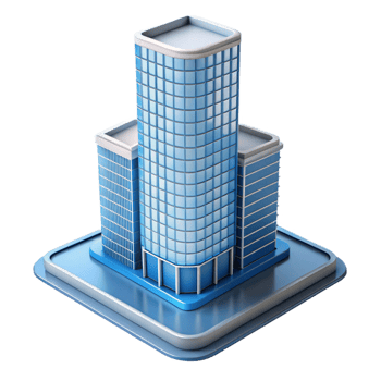 dramatic minimalist Modern skyscraper architectural model, 4K png