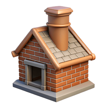 magnificent minimalist Tudor style chimney, premium png