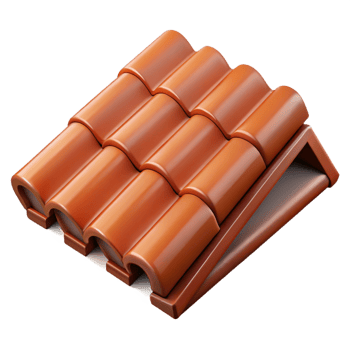 magnificent abstract Terracotta roof tile, high quality png