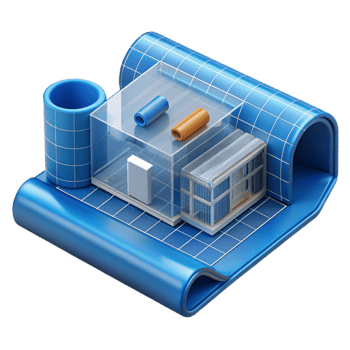 wonderful abstract Architectural blueprint detail, premium png