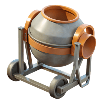 vibrant artistic Concrete mixer drum, 4K png