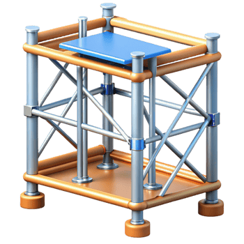 impressive abstract Scaffolding section, authentic png