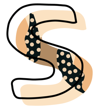 Abstract geometric letter S png
