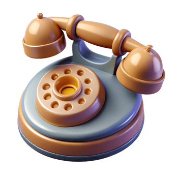 dramatic rustic A vintage telephone handset, detailed png