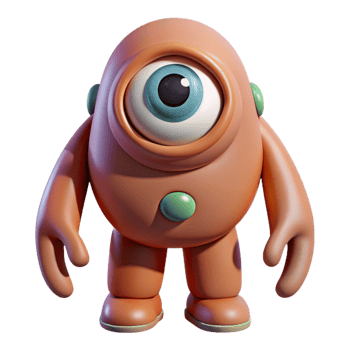 dramatic rustic Cyclops, one-eyed giant, authentic png