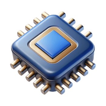 impressive artistic Microchip with circuitry detailed png