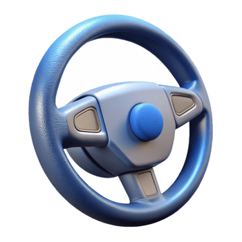 stunning abstract Self-driving car steering wheel premium png