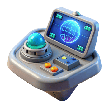 stunning artistic Spaceship navigation console with holographic map exclusive png