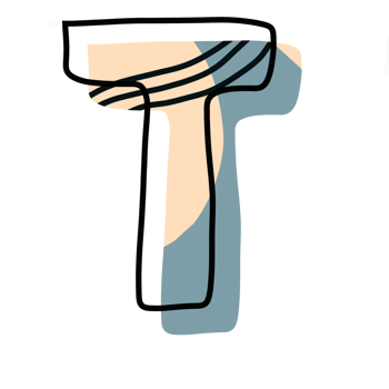 Abstract geometric letter T png