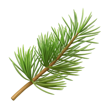 vibrant minimalist Branch with pine needles premium png