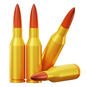 gun bullets 3D Object Illustration png
