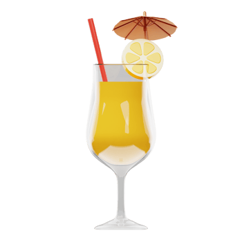 Tropical Drink 3D Object Illustration png