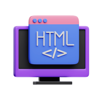 HTML 3D Object Illustration png