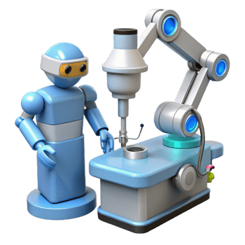 wonderful modern Surgical robot performing surgery exclusive png