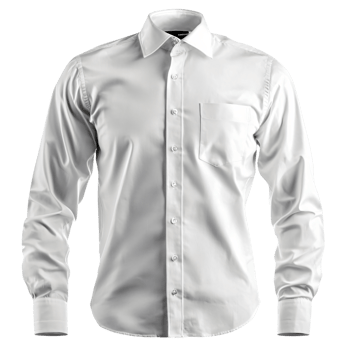 Classic Men s White Long Sleeve Dress Shirt Formal Wear Business Apparel Crisp Cotton Fabric png