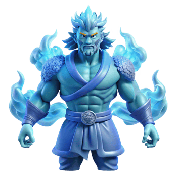 stunning vintage Susanoo, Japanese god of storms authentic png