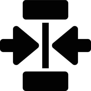 Center Alignment, Align Center, Horizontal Alignment Glyph Solid Icon vector