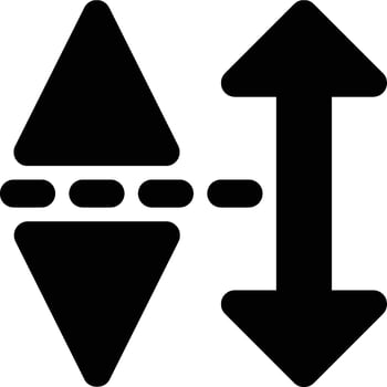 Leading, Line Spacing, Space Glyph Solid Icon vector