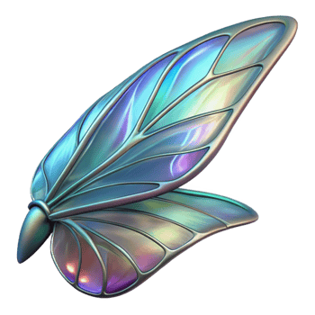 wonderful modern Alien insectoid wing with iridescent membrane and delicate veins high quality png