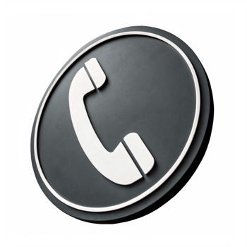 Modern Minimalist Phone Icon Dark Gray Circle with White Telephone Symbol png