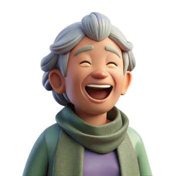 vibrant traditional Laughing elderly woman with a shawl, professional png