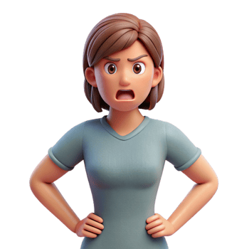 impressive traditional Frustrated young woman with hands on hips, high resolution png