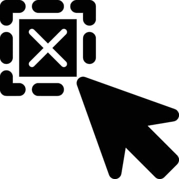 Deselect, Remove, Delete Glyph Solid Icon vector