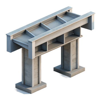 wonderful contemporary Concrete bridge support beam cross-section, exclusive png