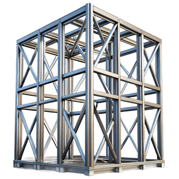beautiful abstract Steel skyscraper frame structural element, 4K png