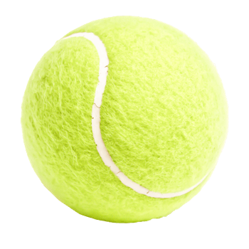 Close-up of a Bright Yellow Tennis Ball Isolated png